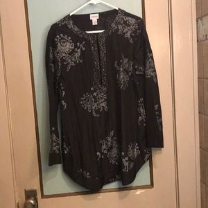 Chico’s size 2 brown sequined tunic